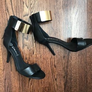 Jeffrey Campbell Gold Ankle Cuff Heels
